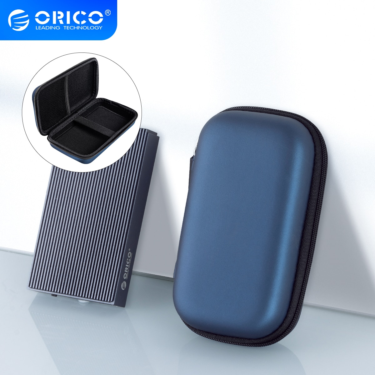 Orico M.2 Hard Drive Eva Draagbare M.2 Ssd Csae Bescherming Opbergtas Voor M2 Ssd Csae/Oortelefoon/Data lijn/Usb Flash Drive/Pssd