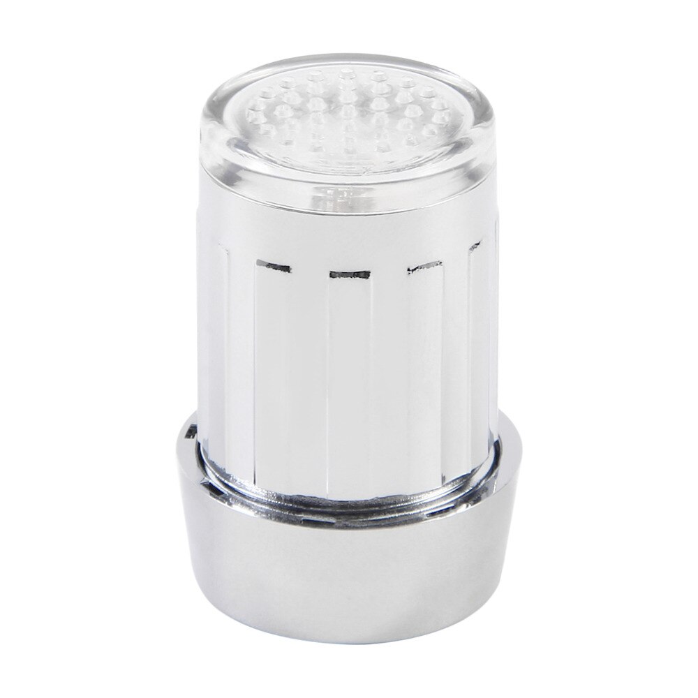 7 kleuren LED Badkamer Kraan Water Light Glow Hoofd Tap Rvs Waterkraan met Kraan Omschakelklep Adapter Connector