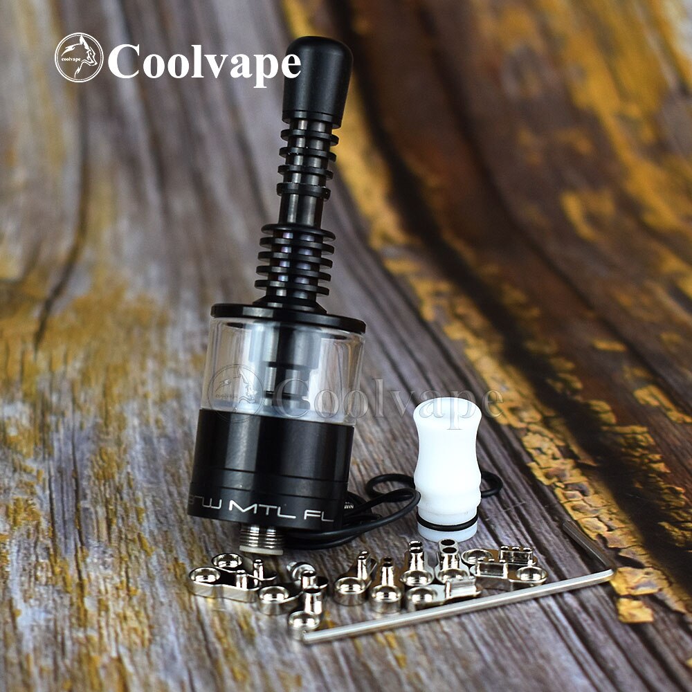 coolvape Dvarw MTL FL 24 rta 24mm diamater Single Coil Airflow Tank Rebuildable 316ss atomizer rta with 510 mtl drip tip