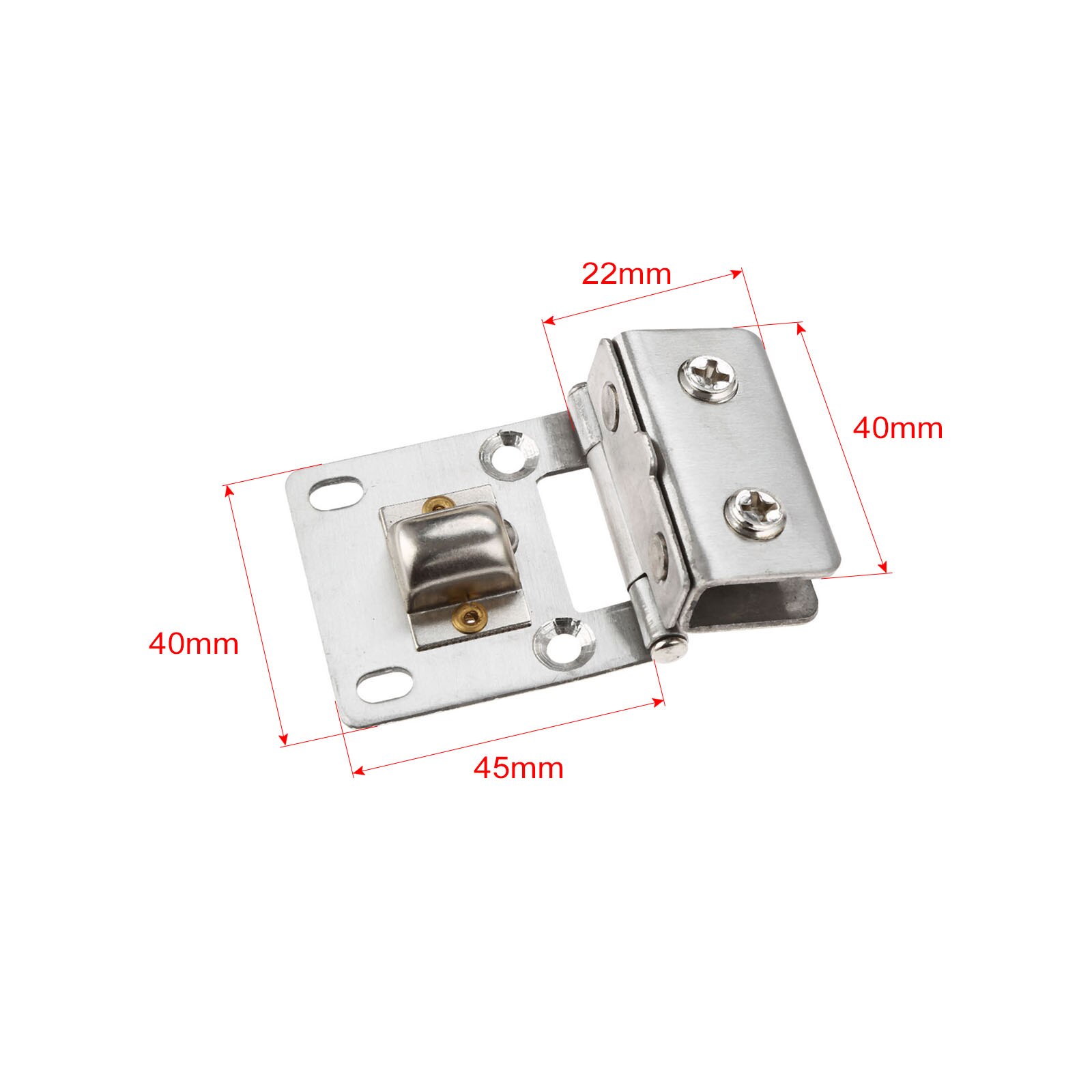 2Pcs Stainless Steel Wall Mount Cupboard Cabinet Glass Door Pivot Hinges Clamp for 5-8mm Thick Glass Shower Furniture Hinge Clip