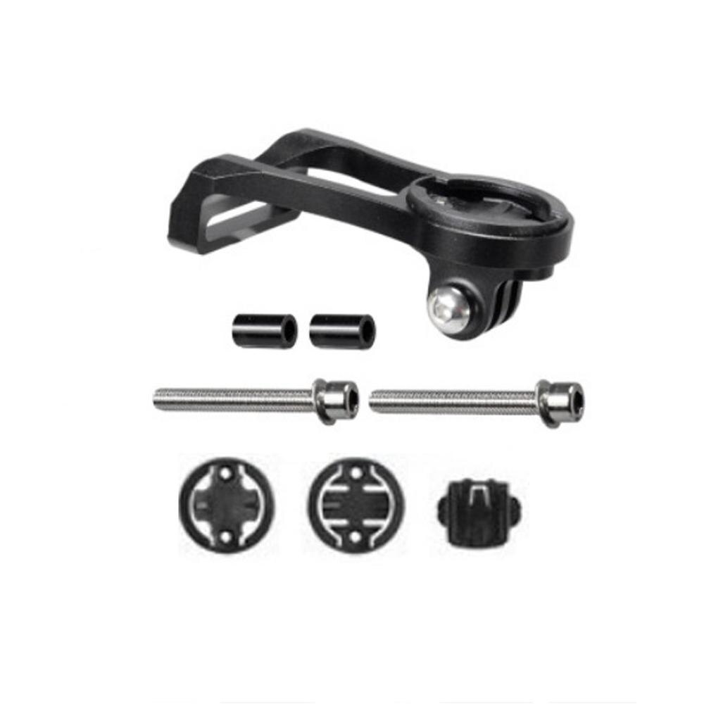 Aluminum Alloy Bike Stem Extension Computer Mount Holder Base Extension Bracket: Black