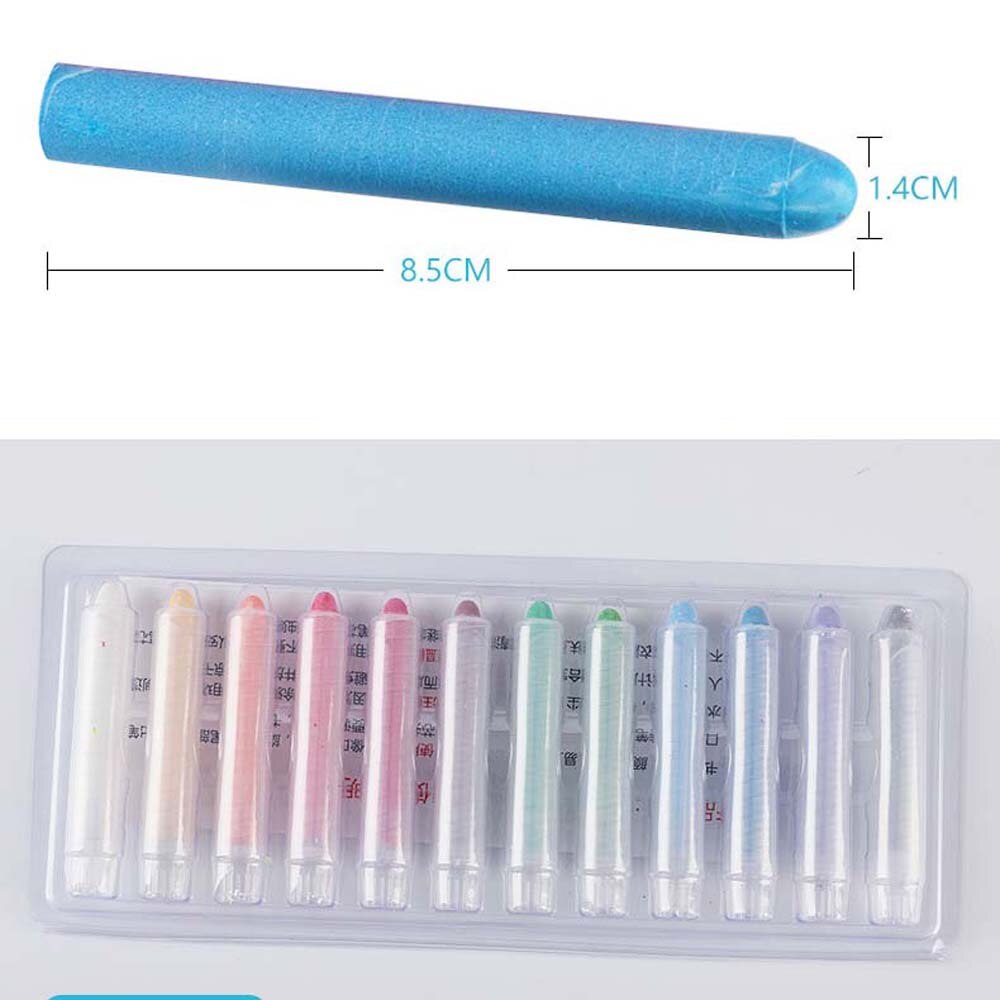6/12 Pcs Chalks Water-Soluble Dust-Free Color Chalk Drawing Board Erasable Solid Chalk Is Not Easy To Break Drawing Chalks For