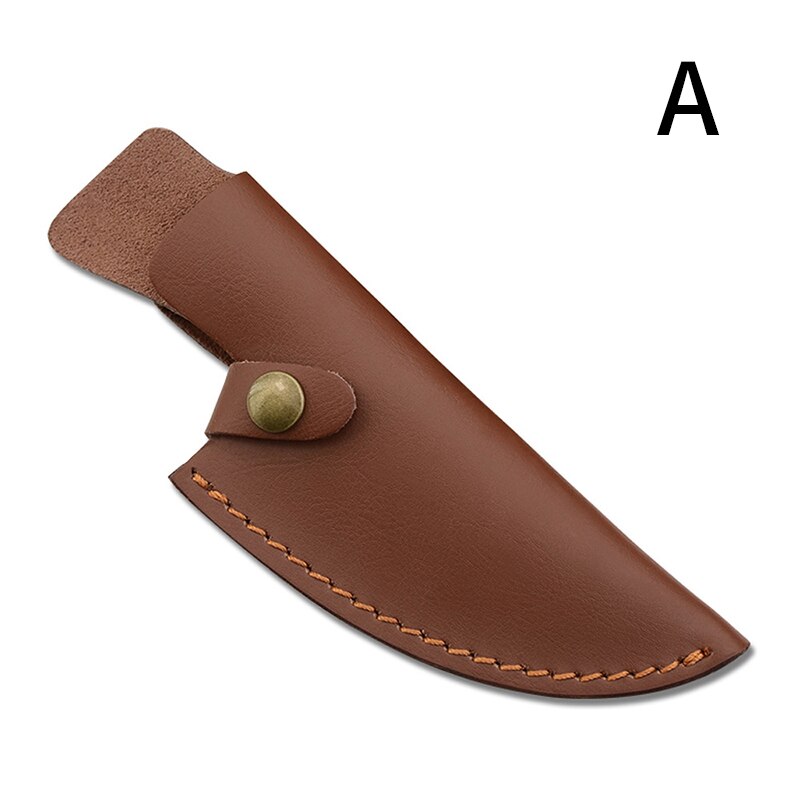 1PC Knife Sheath Cover Case Leather Scabbard Chef Knives Sheath Edge Guard Protective Covers Butcher: A
