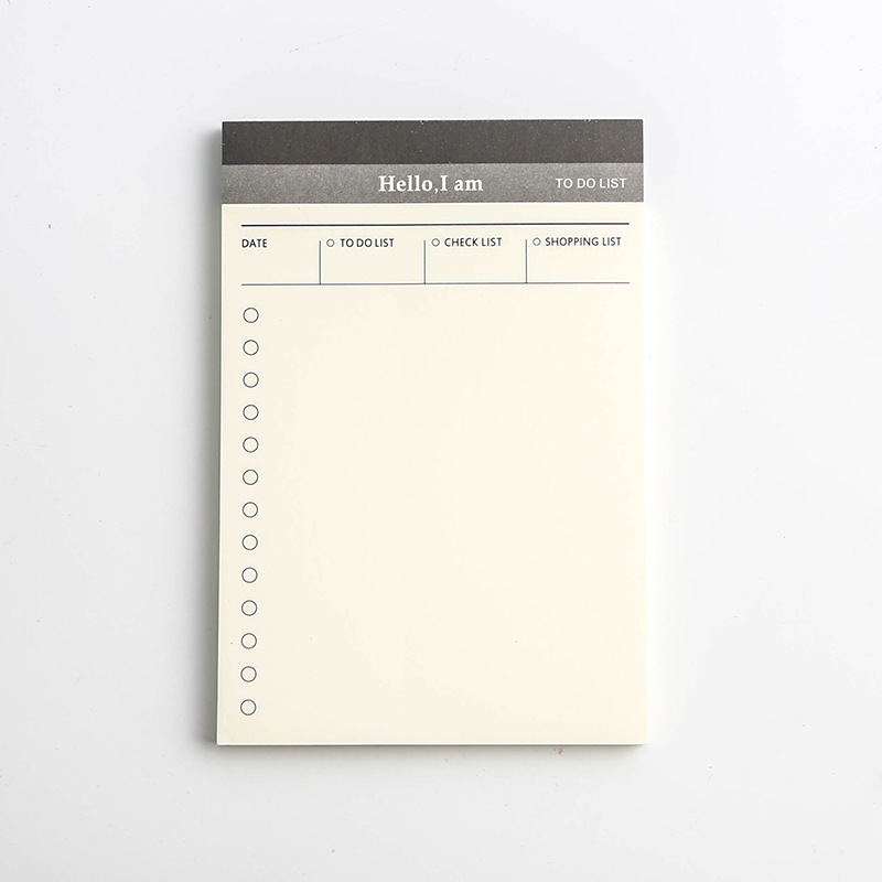 Cuaderno de Plan de día para estudiantes, libreta de papelería, notas puede rasgar, horario de oficina de negocios, libro de 52 hojas, libros de mensajes, planificador diario, 1 unidad: 01