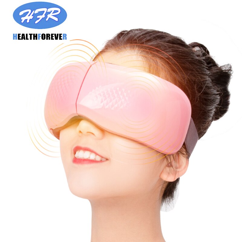 Smart Eye Massager Anti Wrinkles Eyes Massage for Tired Eyes Air Compression Heated Goggles Dark Circles Remove with Travel Case: Pink