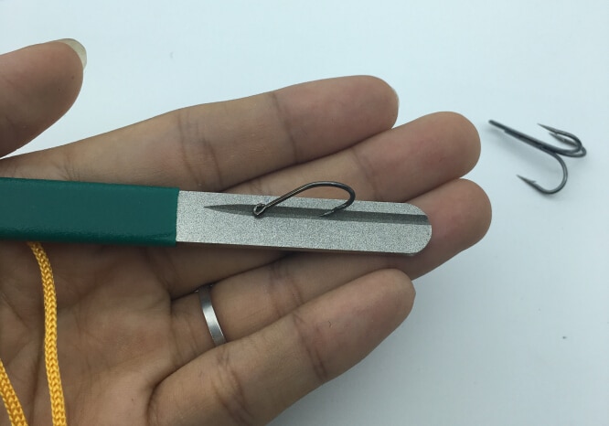 Rompin vishaak slijper visaccessoire visgereedschap diamant voor drievoudige vishaak