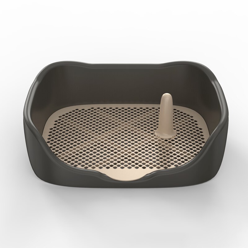 Toilette Portable en plastique Double couche pour chien, tapis d'entraînement pour chiot chat, toilette pour petit Animal, nettoyage des animaux domestiques, fournitures d'intérieur: Black / S