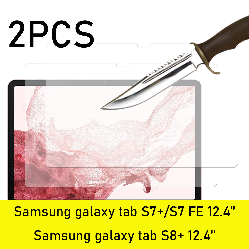2Pcs Voor Samsung Tab S8 11 S8 + Plus 12.4 S8 Ultra 14.6 Gehard Glas Screen Protector Voor Samsung galaxy Tab S8 Beschermende Film: tab S8 plus 12.4
