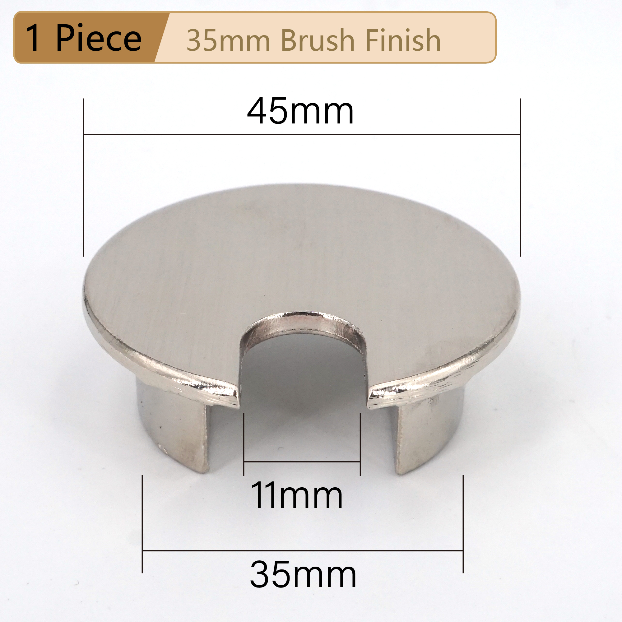35mm Zinc Alloy Wire Hole Cover Outlet Port Table Computer PC Desk Round Cable Grommet Line Holder: Bronze