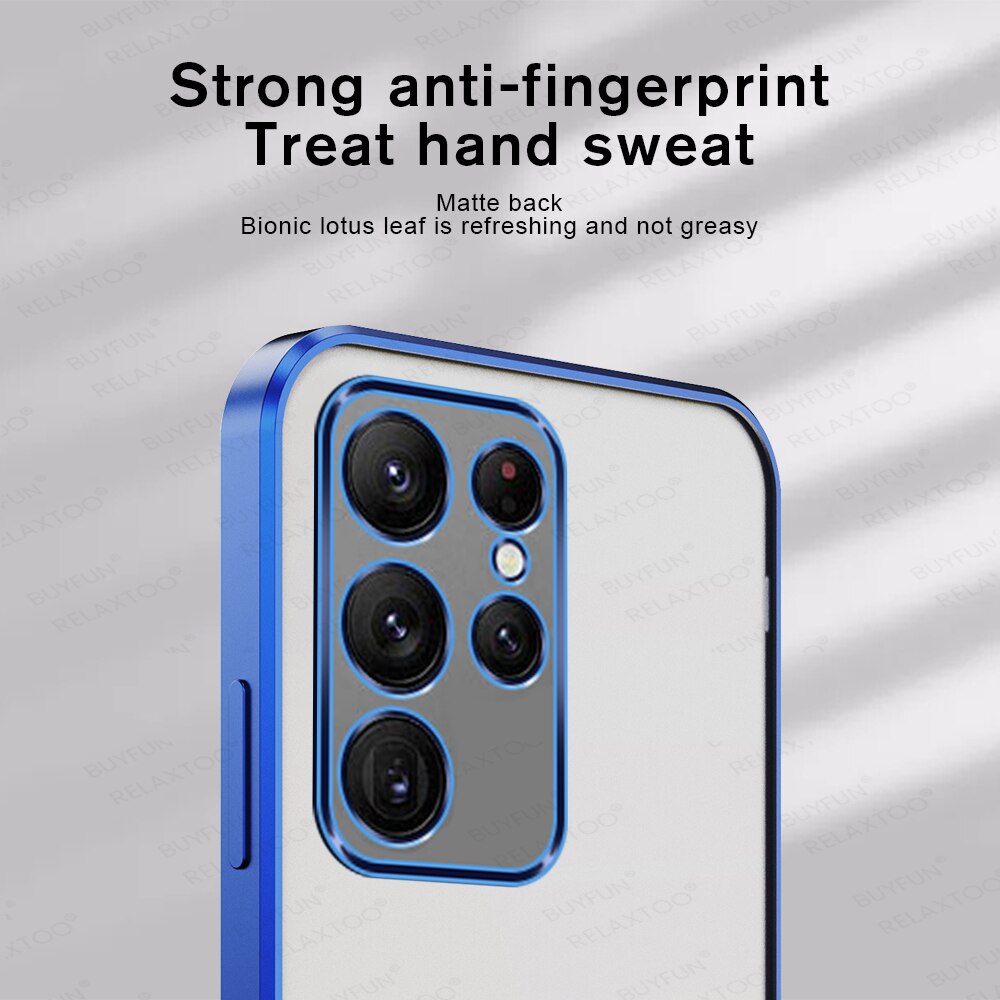 For Samsung S22 Ultra Clear Matte Protector Case For Sansung Galaxy S22 Plus S 22 22S S22Ultra S22Plus Shockproof Cover Fundas