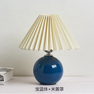 Europese moderne geplooide vouw led tafellampen slaapkamer bureaulamp hout rotan staande lamp studeerkamer leeshuis decoratie verlichtingsarmaturen: Stijl 7