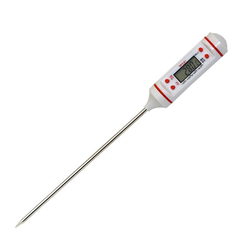 Kitchen Thermometer Digital Food Thermometer Kitchen Cooking BBQ Meat Probe Temperature Meter Water Milk Kitchen Tool: White