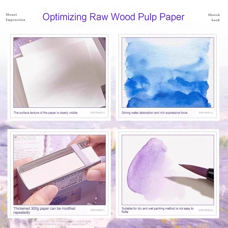 Juego de acuarelas de viaje portátil, cuaderno de bocetos con bandeja de pintura, Mini caja de pintura de 50 hojas, paleta de pintura de acuarela para artista, suministros de arte