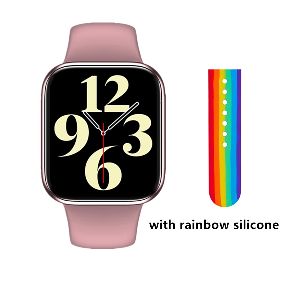 LYKRY IWO HW16 Smart Uhr 1,72 zoll Volle Bildschirm 44MM 3D Dynamische UI Bluetooth Anruf Lange Standby-Uhr 6 männer Frauen PK HW12 HW22: P add rainbow