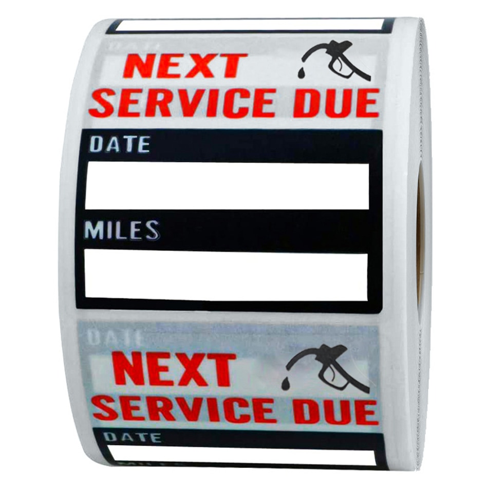 200PCS Oil Change/Service Reminder Stickers Lables Transparent 2 X 2inch Oil Change Auto Maintenance Reminder Sticker Pack