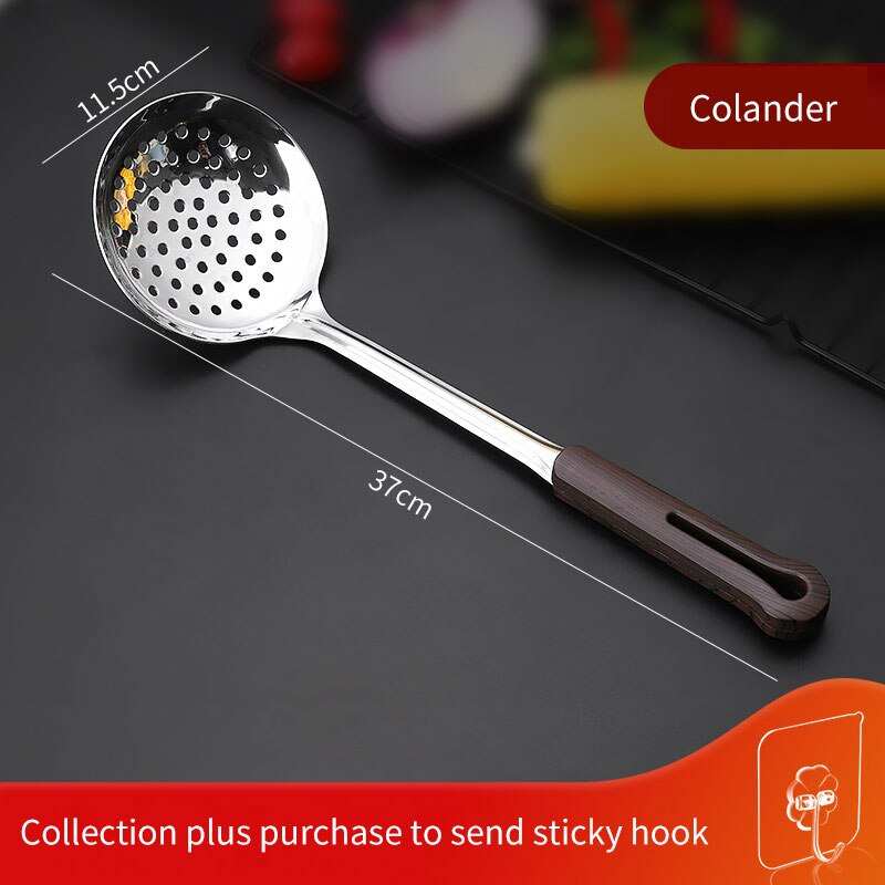 Spatula cooking utensils stainless steel household full set of colander kitchen utensils kitchen spoon cooking shovel soup spoon: Colander