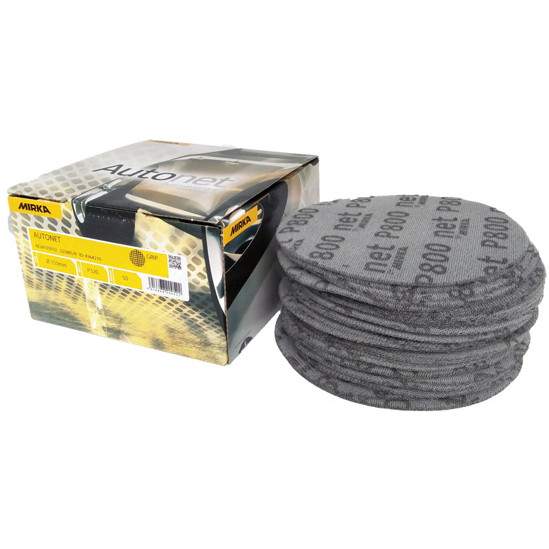 10PCS Original MIRKA Sandpaper 150MM Mesh Abrasive DustFree Anti-Sticking Coarse And FIne P80/120/180/240/320/400/600
