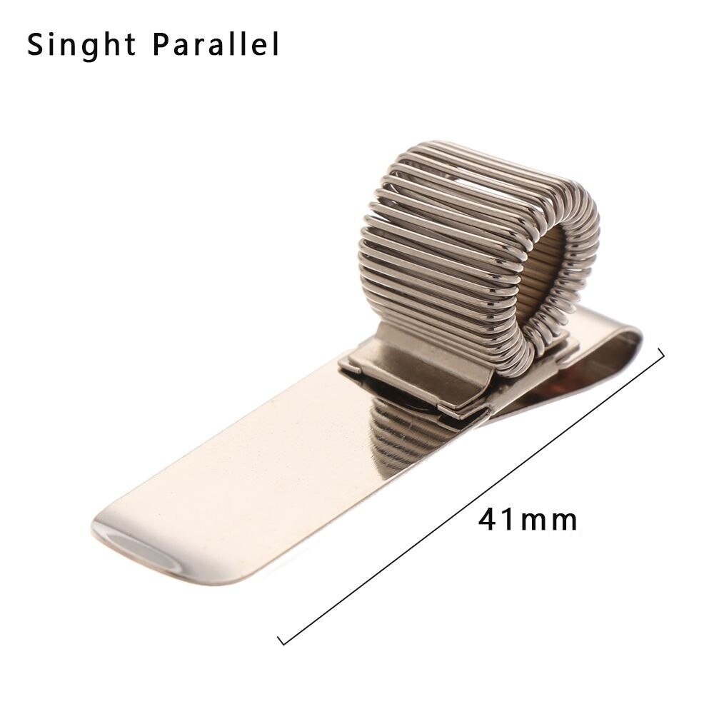1Pc Single/Double/Triple Hole Metal Spring Pen Holder With Pocket Clip Spring Pen Clip Metal Pencil Holder Office Supplies: Singht Parallel