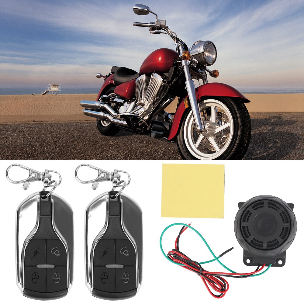 Motorcycle Alarm Security System Bike Scooter Motor Alarm System Dual Remote Control Motorcycle Theft Protection 12V