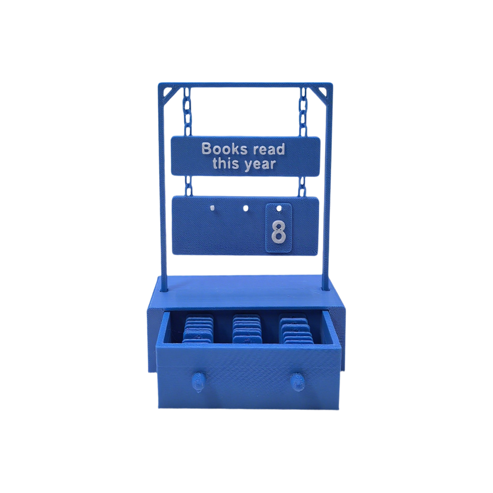 Manual Rotation Easy Update Hanging Book Counter With Digital Storage Suitable For Classrooms Libraries And Reading Challenges: Blue
