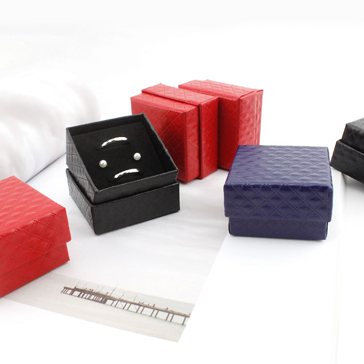 Platz Schmuck Box Hochzeit Engagement Ring Box Für Ohrringe Schmuck Display Box Halter Schwarz Rot Weiß Navy