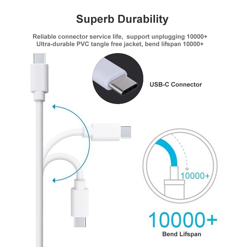 Usb Kabel Type C/Micro Kabel 5ft, 2 In 1 Data En Opladen Kabel Voor Mobiele Telefoon, laptop, Opladen Station, Power Bank, Tablet