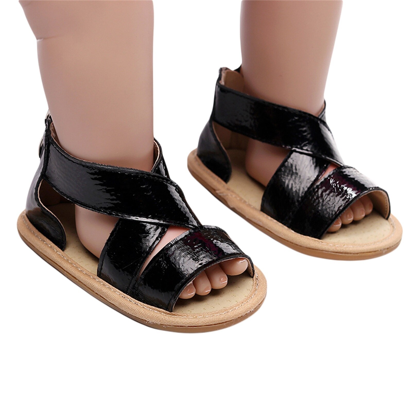 Sandali per bambini scarpe da passeggio antiscivolo per bambini a contrasto di colore calzature per l&#39;estate 0-12 mesi