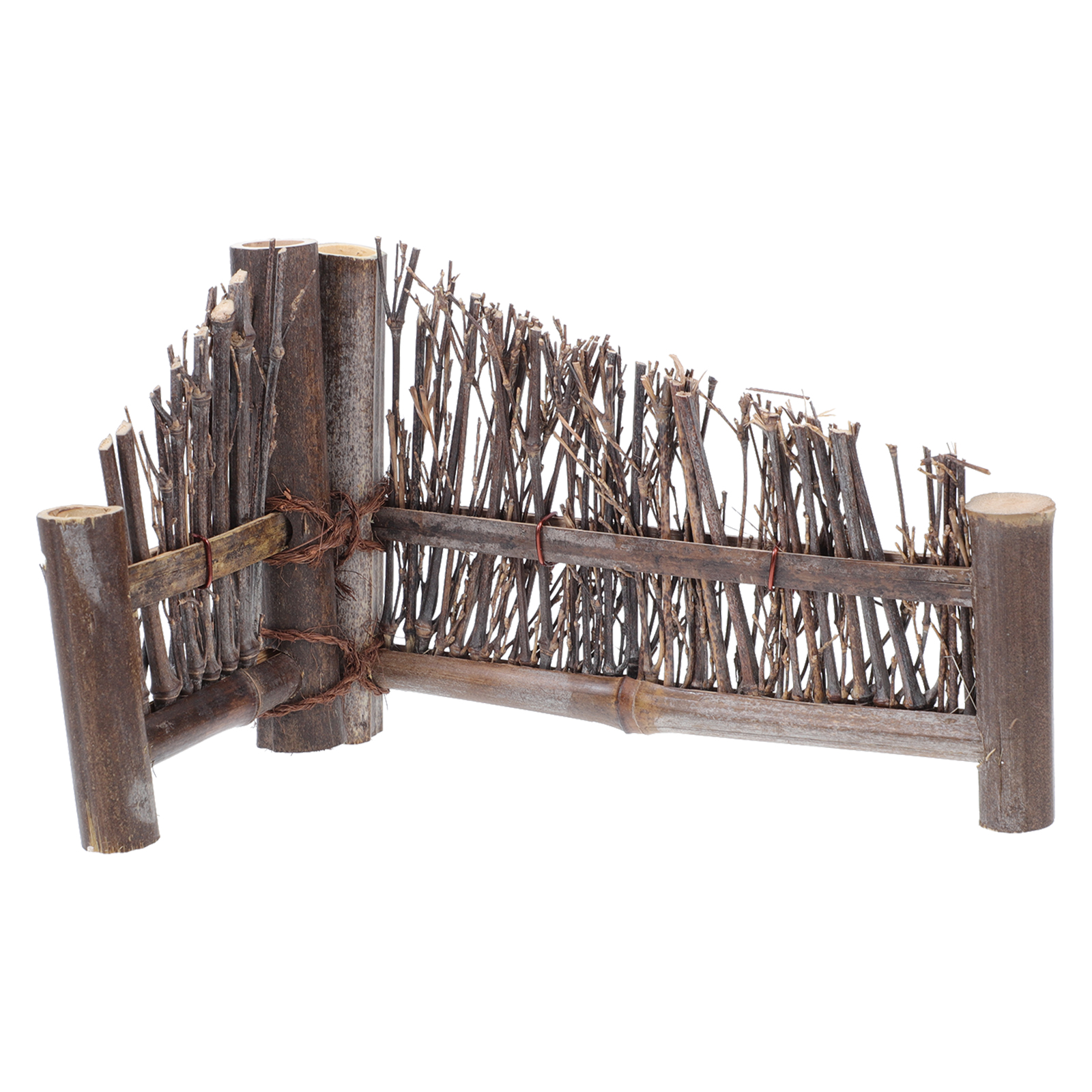 Tea Table Fence Decoration Mini Bamboo Fence Decorative Fence Tea Ceremony Supply: Default Title