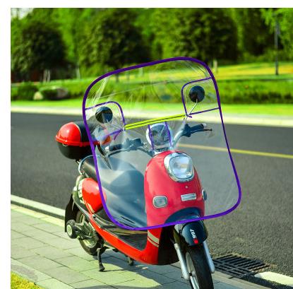 Elektrisk motorcykel forrude gennemsigtigt batteri øger frontruden  cd50 q02: E