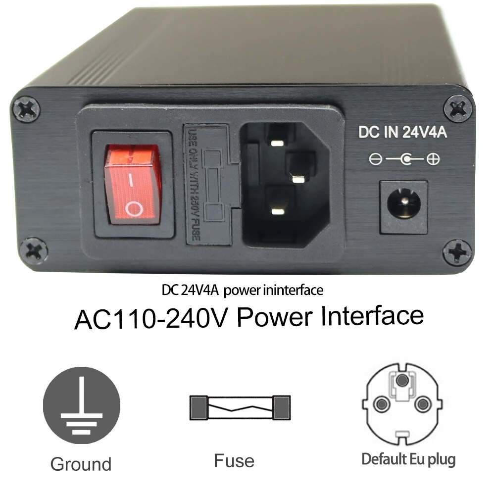 Quecoo T12-956 stazione digitale di saldatura Oled con manico in metallo nero M8 e punte per saldatore T12 spina ue predefinita