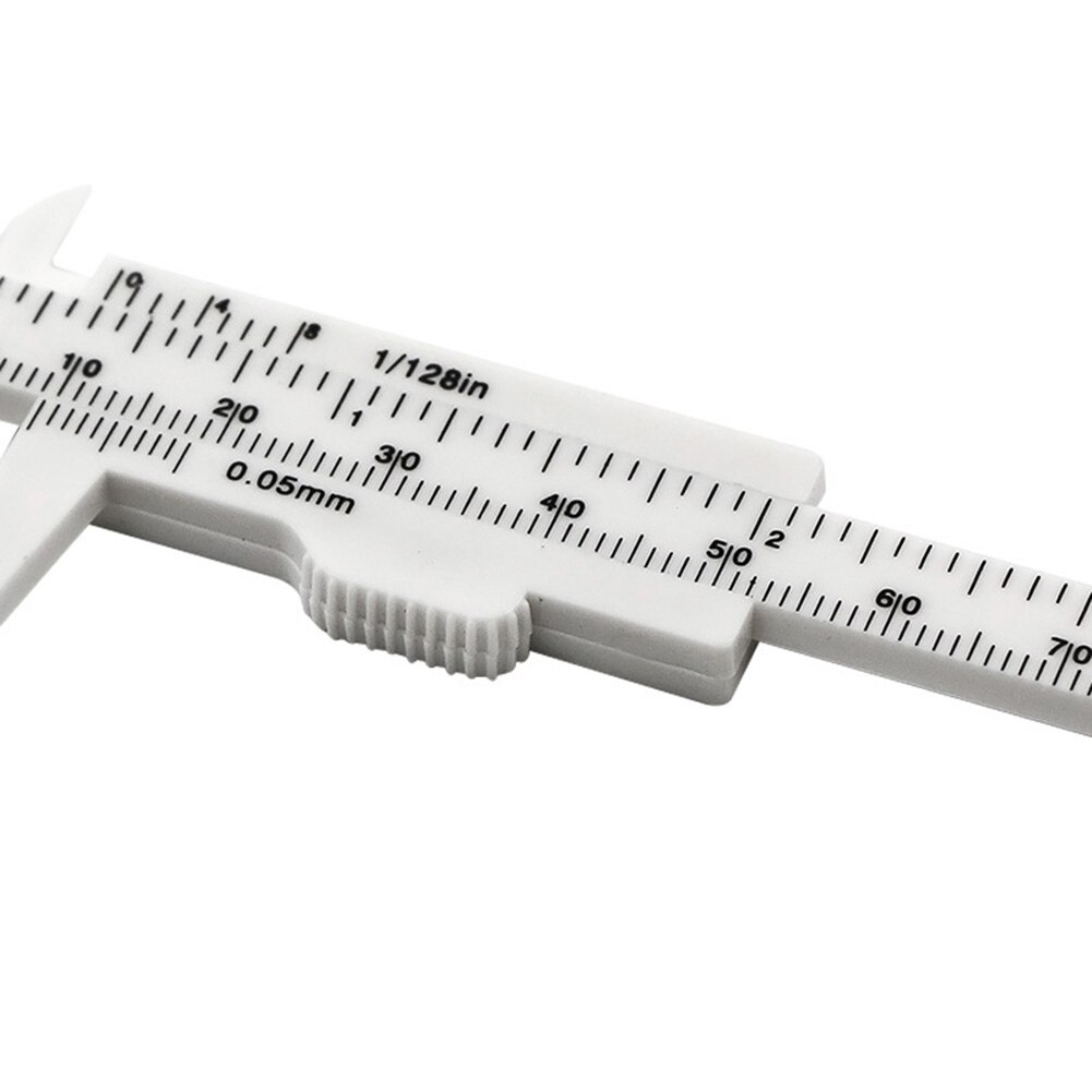 Calibrador Vernier de doble escala, herramienta de medición de diámetro de profundidad, de plástico, 0-80mm