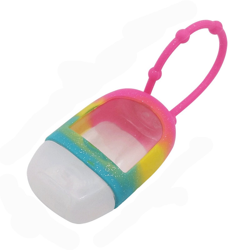 1Pc Mini Hand Sanitizer Sub Bottle 30ml Portable Traveling Refillable Bottle Silicone Protective Cover Storage Bottle Container