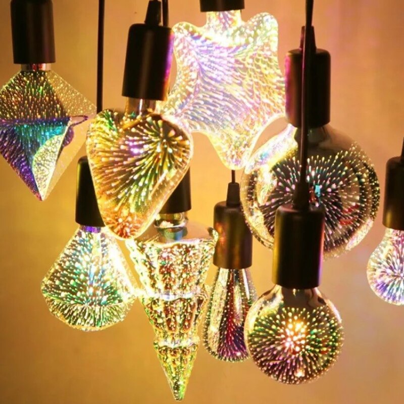 3D Decoratie Led Lamp E27 Lamp Ster Vuurwerk Lamp Nachtlampje