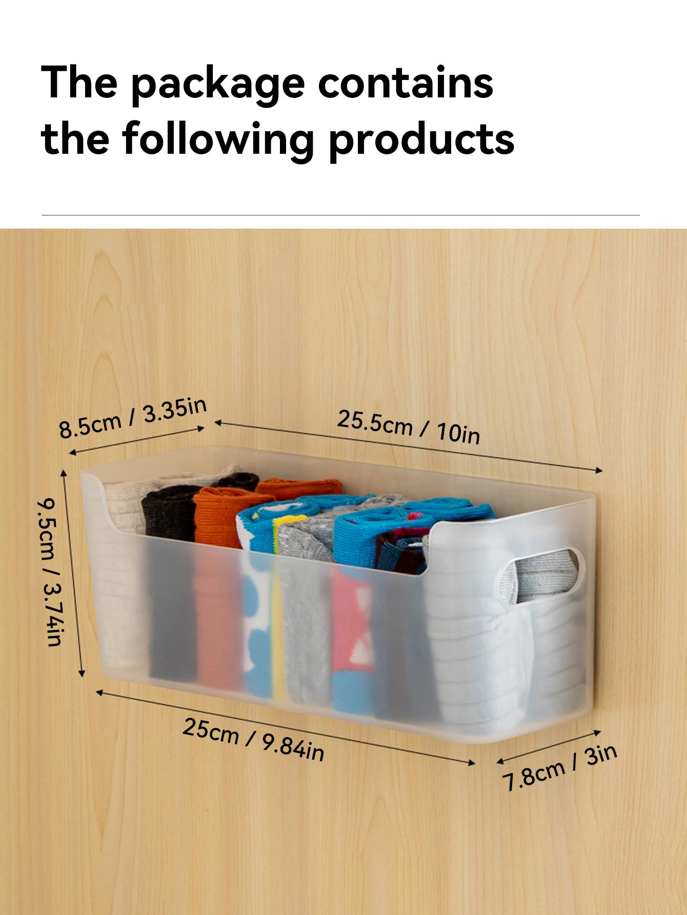 WORTHBUY Underwear Bra Socks Plastic Storage Organizer Wall Mounted Cabinet Storage Organizer Drawers Storage Box For Bedroom