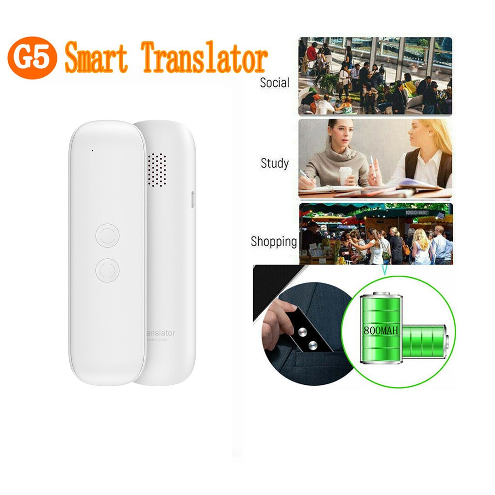 G5 Instant Voice Language Translator 40 Languages Translation Machine Travel Business Smart Interpreter Portable Translator