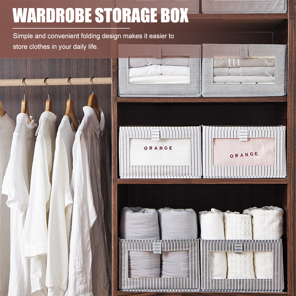 Wardrobe Storage Box Fabric Sundries Box Dresser Drawer Organizer Without Lid