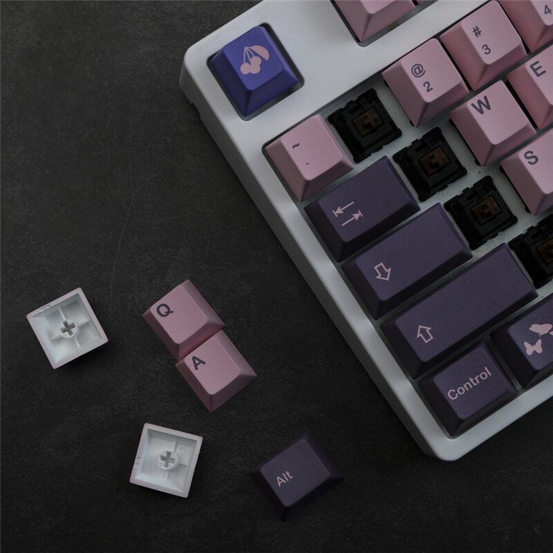 Gmk blossom keycap 142 key set cherry profile pbt sublimation keycaps 6,25 u 7u spacebar for diy mechanical keyboards