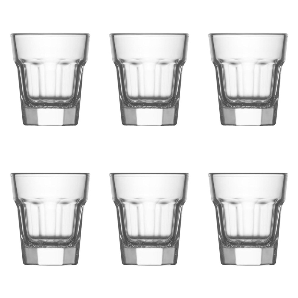 6 Pieces Glass Water Glasses Glass Cup glass mugs glass coffee cups glass tea cups glassware drinking set of 6 45 cc