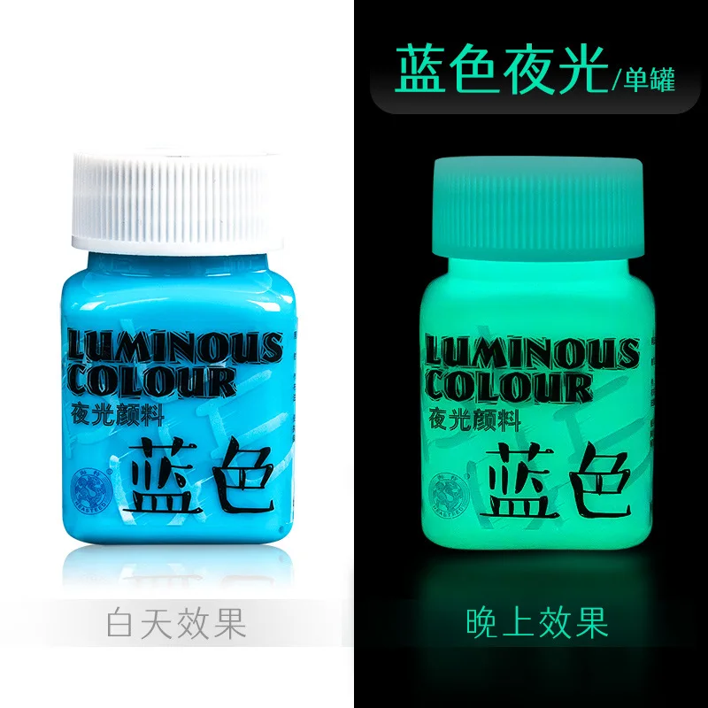 Fluorescent Acrylic Paint High Brightness Luminous Paint 58ml Student Hand Painted DIY Textile Wall Light Absorbing Pigment: SKY BLUE