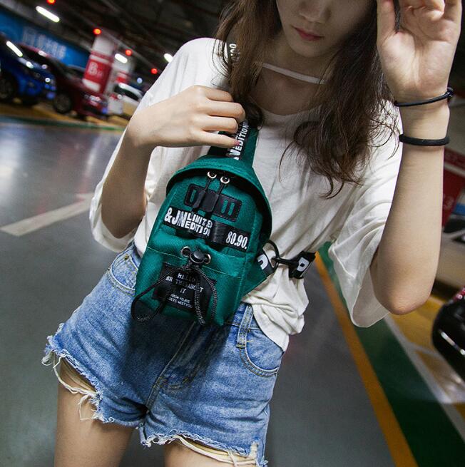 The crossbody trend men's and women's chest bag sports waist bag casual small bag