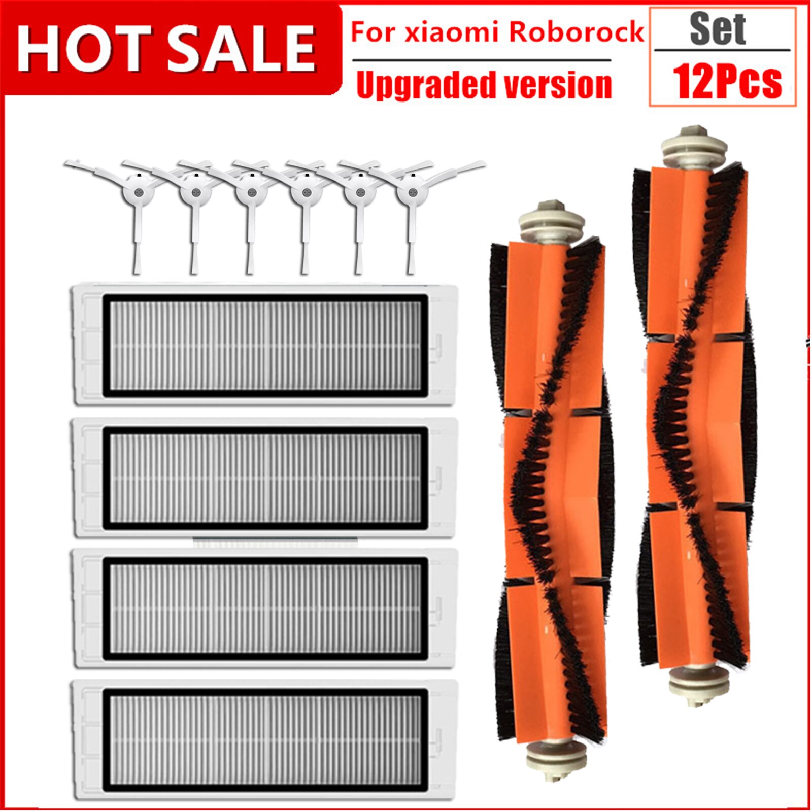 Versione aggiornata detergente Robot Mop panni stracci per XiaoMi Roborock S5 Max S6 Pure S6 MaxV S5 S50 S51 S55 Xiaowa E25 E35 parti: Set 13