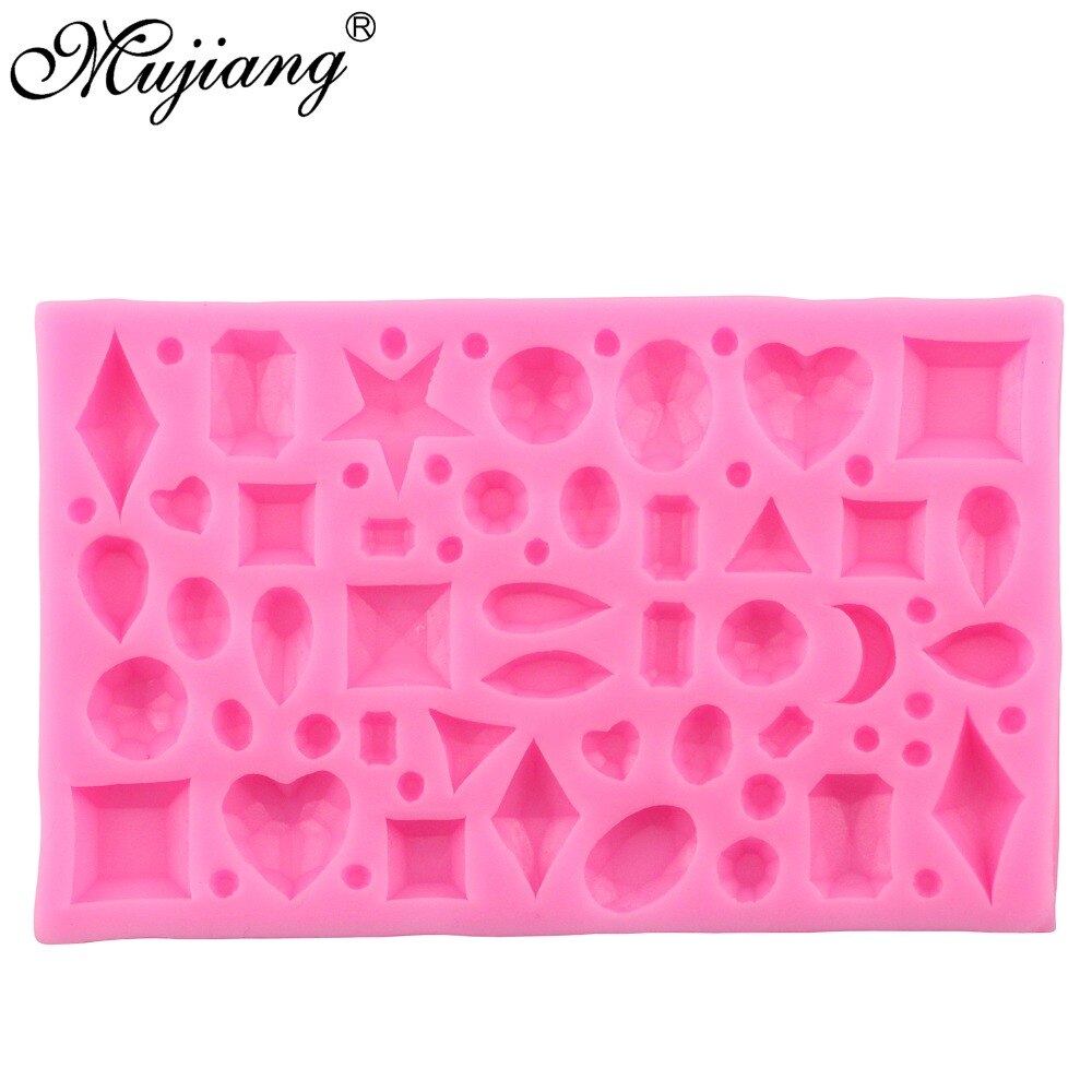 Mujiang Mini Diamond Silicone Fondant Molds Cake Decorating Tools DIY Sugarcraft Gem Gumpaste Chocolate Candy Clay Moulds