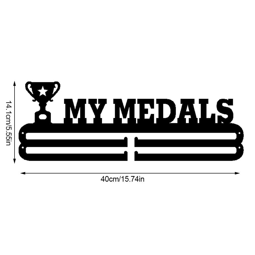 Sports medalje display rack vægmontering metal medalje opbevaring rack prisholder til medalje opbevaring