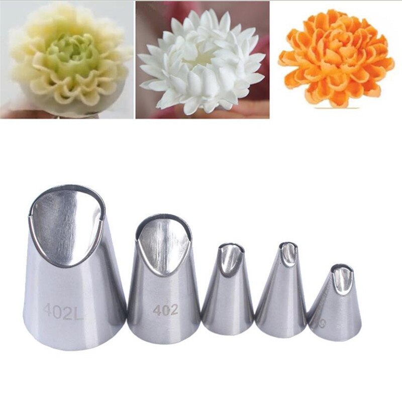 5Pc/3Pc/1Pc Chrysant Nozzle Icing Piping Pastry Nozzles Tip Keuken Gadget Bakken Accessoires Maken cake Decoratie Tool