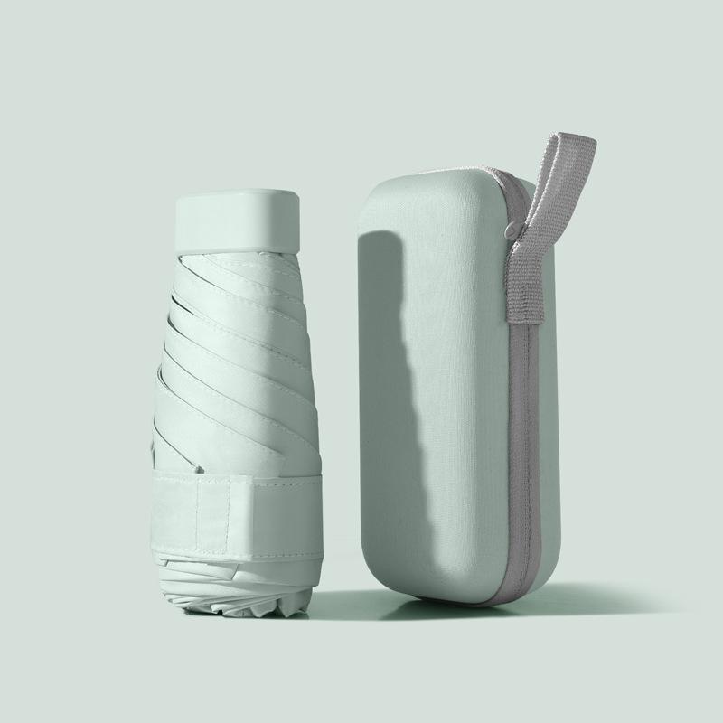 Xiaomi-Mini paraguas Ultra compacto con revestimiento negro, bolsillo portátil, sol, lluvia, doble uso, ligero, de viaje, para mujeres y hombres: Gris