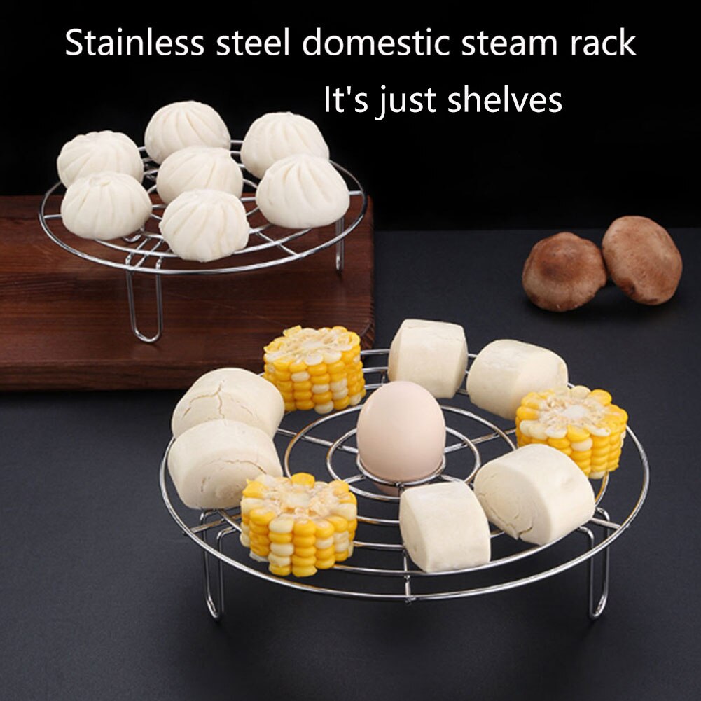 Pot Pan Cooking Stand Heavy Duty Round Durable Stainless Steel Pressure Cooker Steamer Rack Trivet Cookware