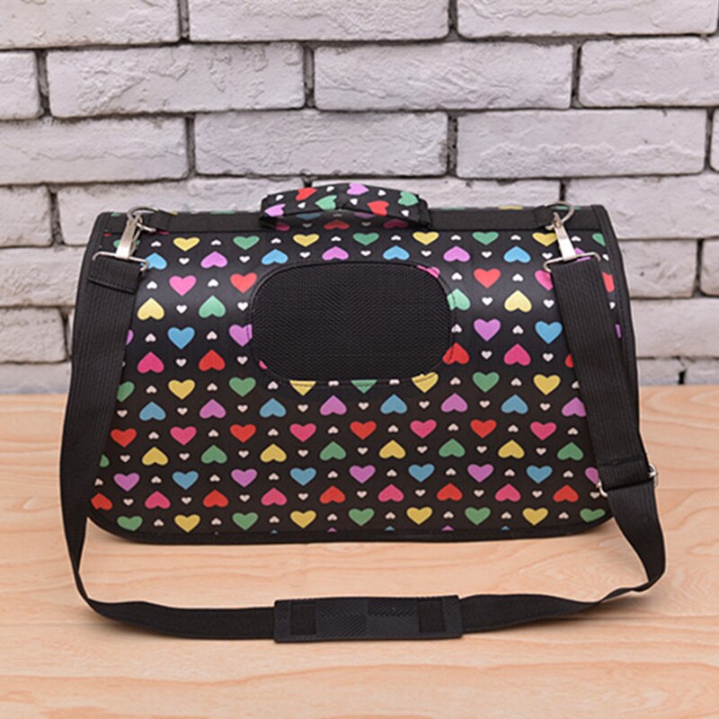 Thicken Breathable Pet Carrier Collapsible Crate Handbag Oxford Leopard Mesh Dog Carrying Bag Small Pet Travelling Outdoor Bag