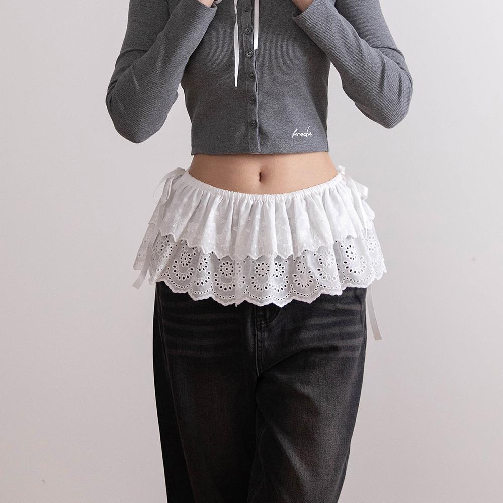 Koreanske  y2k blonde mini nederdele kvinder sød lolita korte nederdele sød højtaljet streetwear sort flæsenederdel