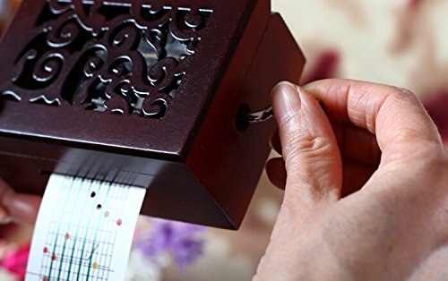 DIY componer música espectro mano manivela accionado punzonado cinta de papel movimiento de caja musical + perforadora + 20 tiras de papel nota
