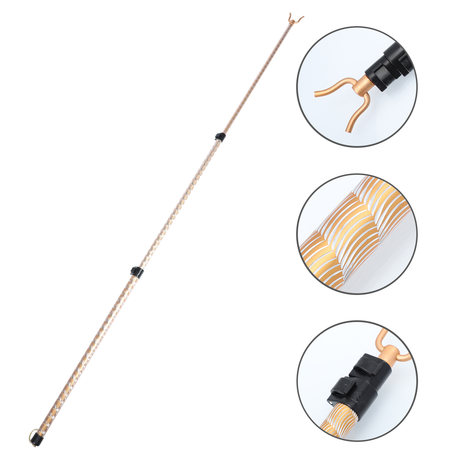 Retrackable Pole Rack Clothes Pole Metal Clothing Rack Closet Reach Pole... – Grandado